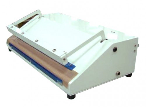 This Pneumatically Control Impulse sealer is made in steel with powder painting.